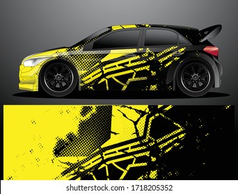 car wrap vector designs with abstract grunge background for vehicle branding