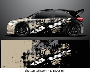 car wrap vector designs with abstract grunge background for vehicle branding