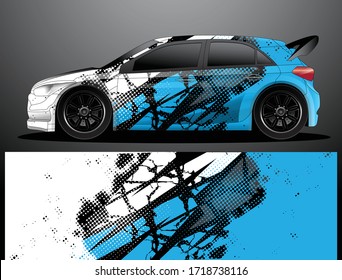 car wrap vector designs with abstract grunge background for vehicle branding