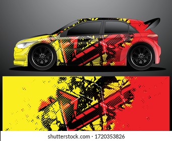 car wrap vector designs with abstract grunge background for vehicle branding
