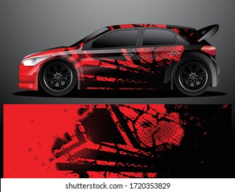 car wrap vector designs with abstract grunge background for vehicle branding