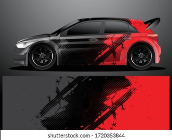 car wrap vector designs with abstract grunge background for vehicle branding