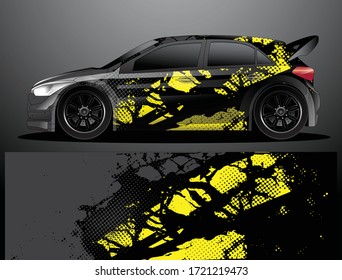 car wrap vector designs with abstract grunge background for vehicle branding
