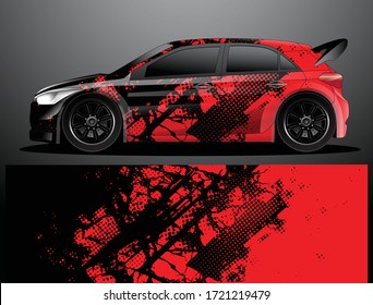 car wrap vector designs with abstract grunge background for vehicle branding