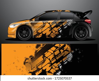 car wrap vector designs with abstract grunge background for vehicle branding