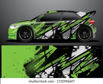 car wrap vector designs with abstract grunge background for vehicle branding