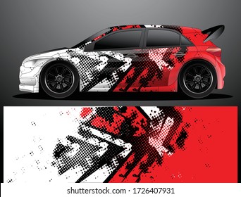 car wrap vector designs with abstract grunge background for vehicle branding