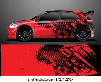 car wrap vector designs with abstract grunge background for vehicle branding