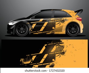 car wrap vector designs with abstract grunge background for vehicle branding