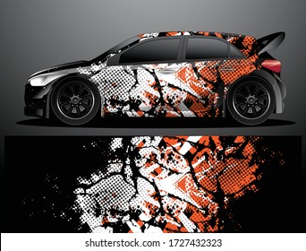 car wrap vector designs with abstract grunge background for vehicle branding