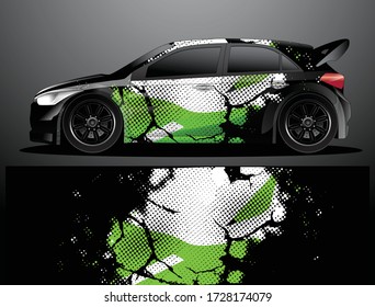 car wrap vector designs with abstract grunge background for vehicle branding