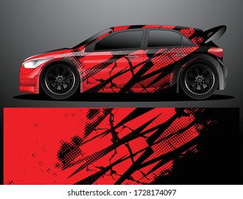 car wrap vector designs with abstract grunge background for vehicle branding