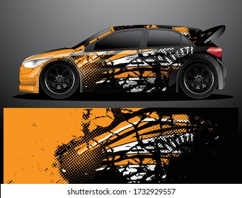 car wrap vector designs with abstract grunge background for vehicle branding