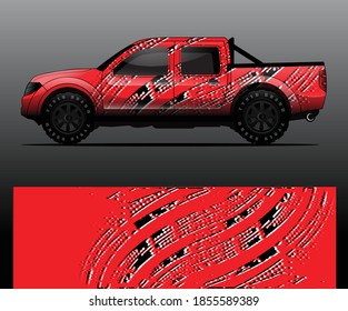 Vector de ajuste gráfico de calcomanías de camiones, fondo abstracto