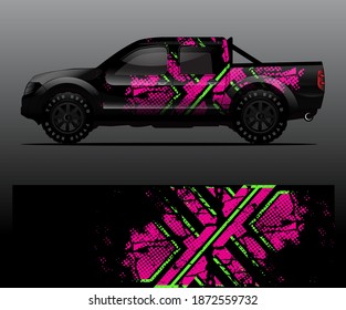 car wrap vector designs with abstract grunge background for vehicle branding