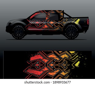 car wrap vector designs with abstract grunge background for vehicle branding