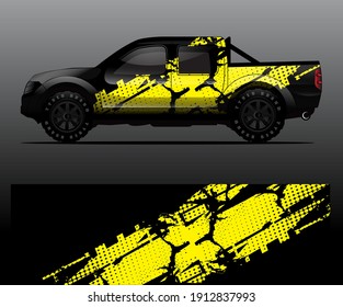 car wrap vector designs with abstract grunge background for vehicle branding