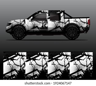 car wrap vector designs with abstract grunge background for vehicle branding