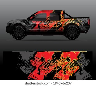 car wrap vector designs with abstract grunge background for vehicle branding