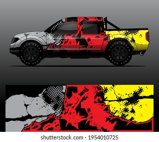 car wrap vector designs with abstract grunge background for vehicle branding