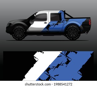 Vector de ajuste gráfico de calcomanías de camiones, fondo abstracto