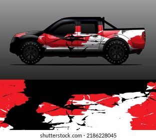 car wrap vector designs with abstract grunge background for vehicle branding