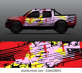 vector de ajuste gráfico de decal de camión, fondo abstracto