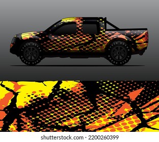 car wrap vector designs with abstract grunge background for vehicle branding