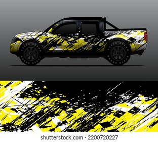 car wrap vector designs with abstract grunge background for vehicle branding