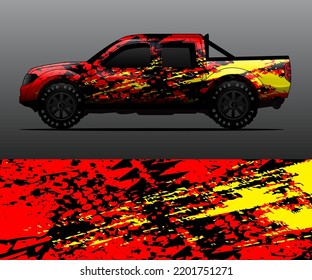 car wrap vector designs with abstract grunge background for vehicle branding