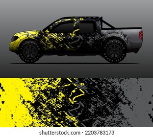 car wrap vector designs with abstract grunge background for vehicle branding