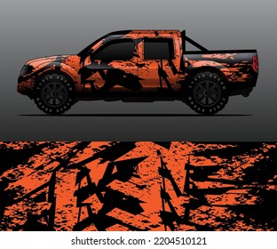 car wrap vector designs with abstract grunge background for vehicle branding