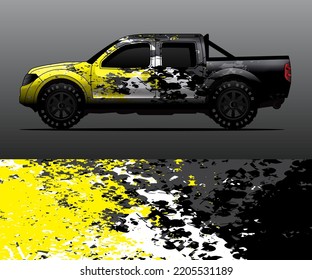 car wrap vector designs with abstract grunge background for vehicle branding