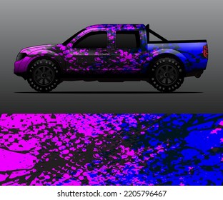 Lkw-dekale grafische Wrackvektor, abstrakter Hintergrund