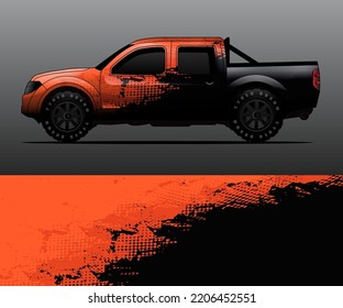 car wrap vector designs with abstract grunge background for vehicle branding