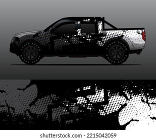 car wrap vector designs with abstract grunge background for vehicle branding