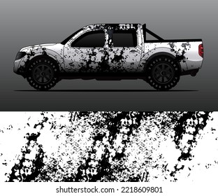 car wrap vector designs with abstract grunge background for vehicle branding