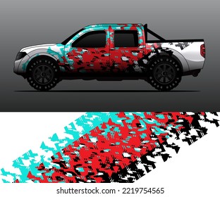 vector de ajuste gráfico de decal de camión, fondo abstracto