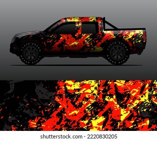 car wrap vector designs with abstract grunge background for vehicle branding