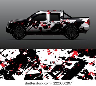vector de ajuste gráfico de decal de camión, fondo abstracto