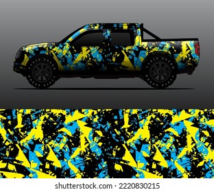 car wrap vector designs with abstract grunge background for vehicle branding