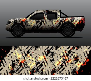 car wrap vector designs with abstract grunge background for vehicle branding