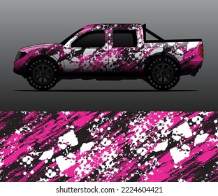 car wrap vector designs with abstract grunge background for vehicle branding