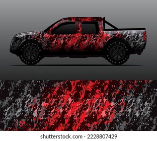 car wrap vector designs with abstract grunge background for vehicle branding