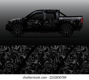 car wrap vector designs with abstract grunge background for vehicle branding
