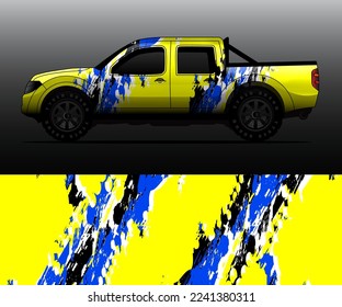 car wrap vector designs with abstract grunge background for vehicle branding