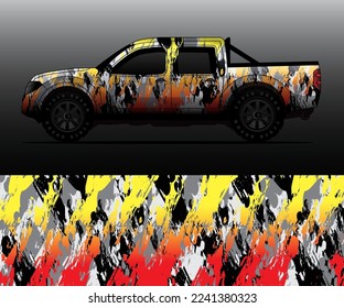 vector de ajuste gráfico de decal de camión, fondo abstracto