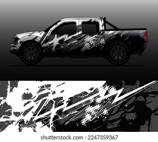 car wrap vector designs with abstract grunge background for vehicle branding