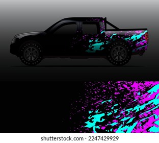 vector de ajuste gráfico de decal de camión, fondo abstracto