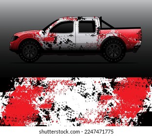 car wrap vector designs with abstract grunge background for vehicle branding